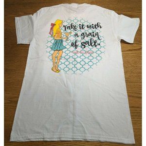 Southern Darlin' Margarita Summer Preppy Cute Funny White Tee Women's Size Small